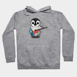 Baby Penguin Playing Texas Flag Guitar Hoodie